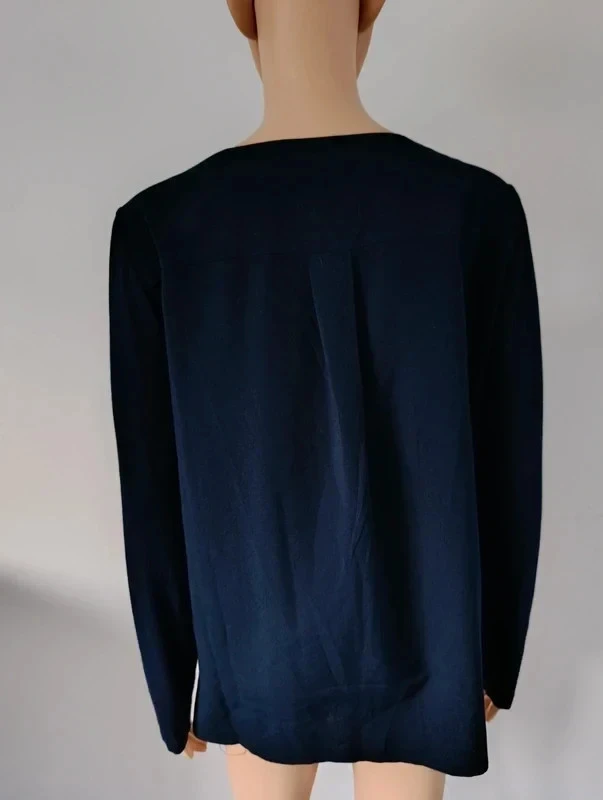 Blusa Captain Tortue T38 azul marino – Bolsillo de tweed con lentejuelas – Mangas largas – photo 6